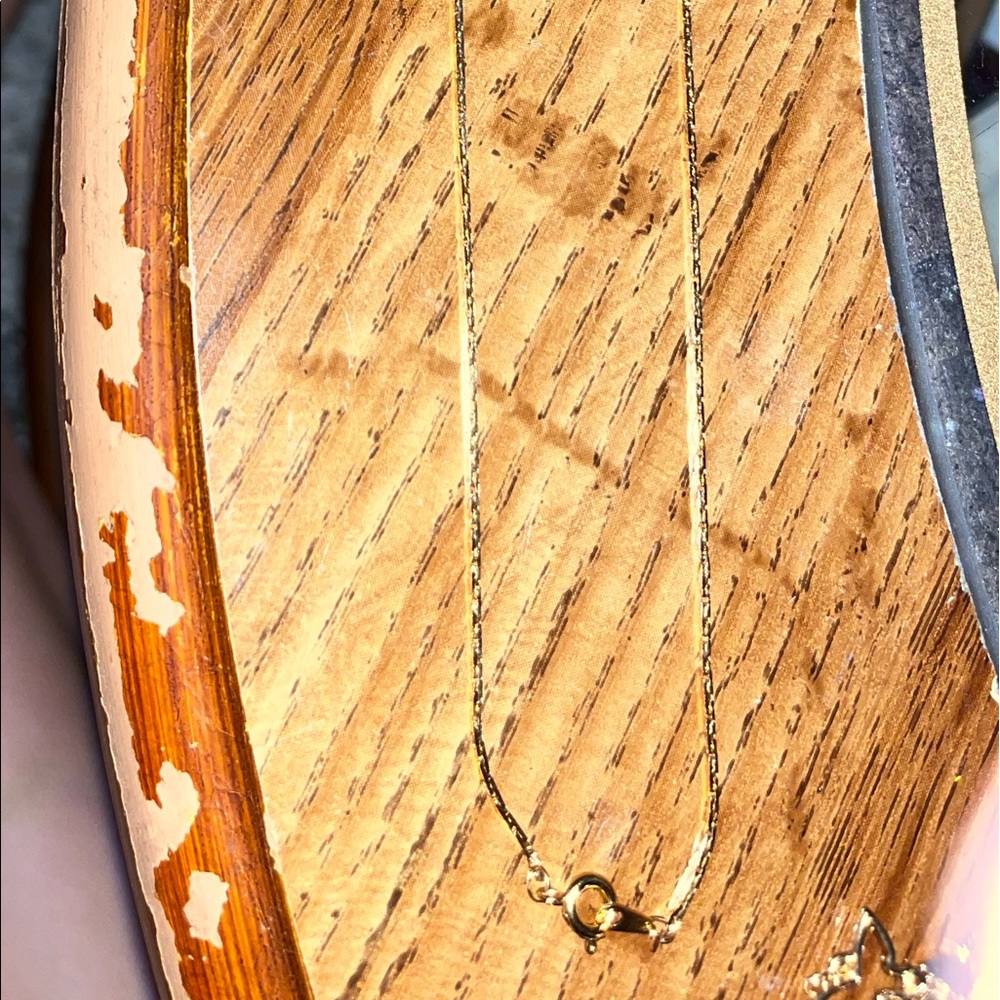 14 inch dainty gold necklace